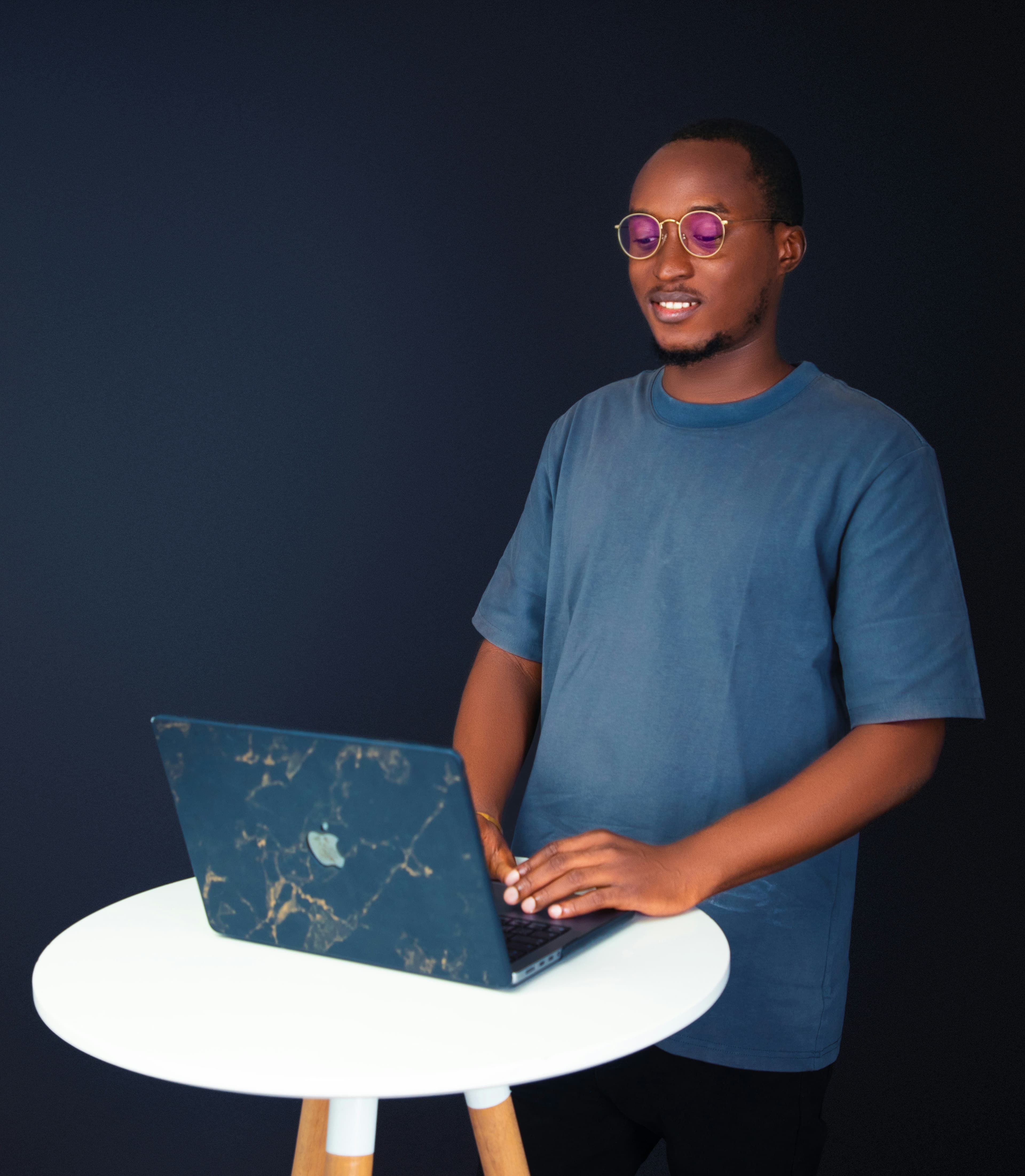 Freelancer working on a laptop
